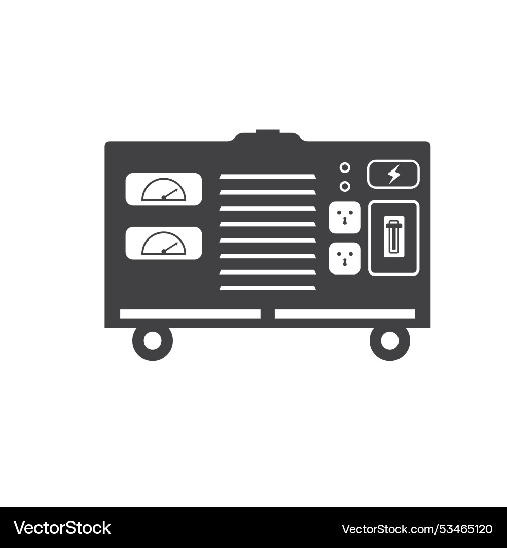 Electric generator icon element design template Electric generator icon element design template Vector Image