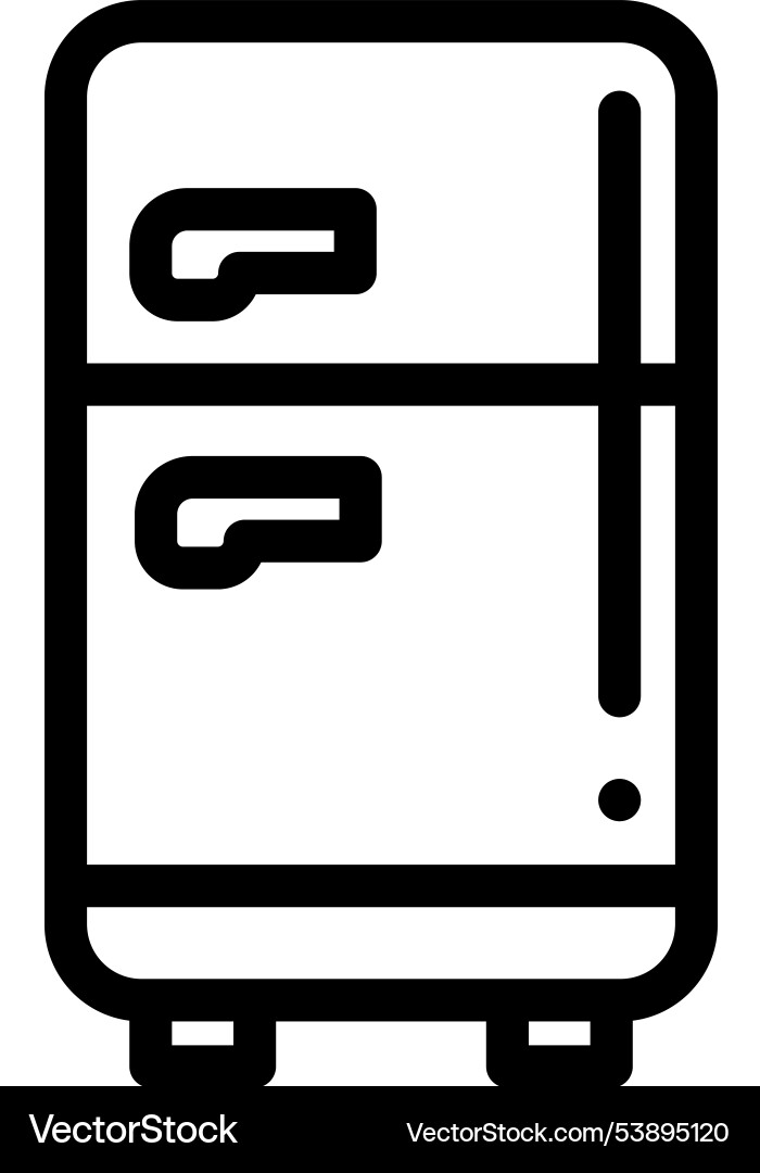 Fridge icon thin linear style design isolated Fridge icon thin linear style design isolated vector image