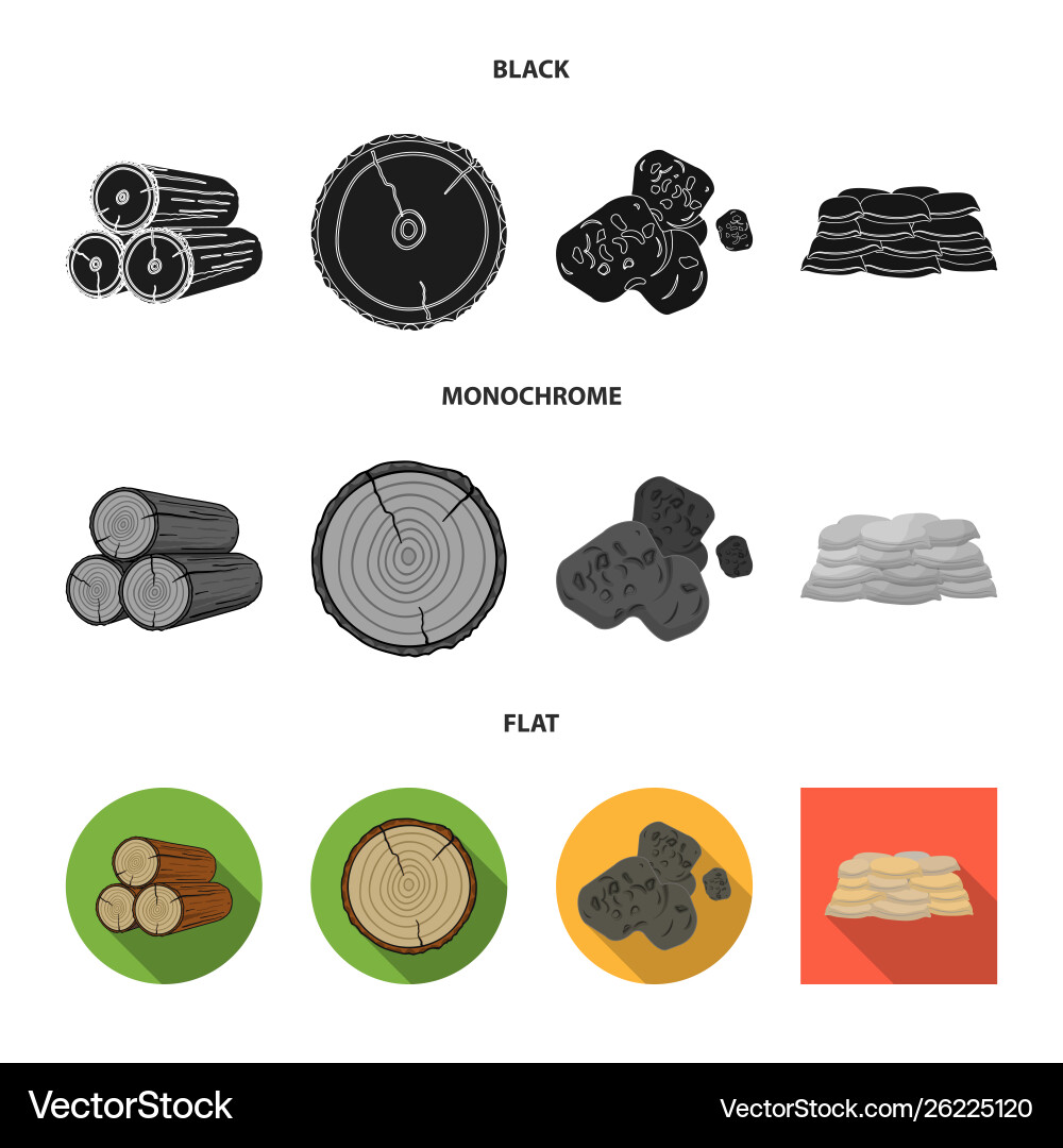 Isolated object material and cement symbol set Vector Image