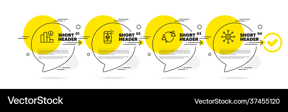 Mail decreasing graph and user communication Mail decreasing graph and user communication Vector Image