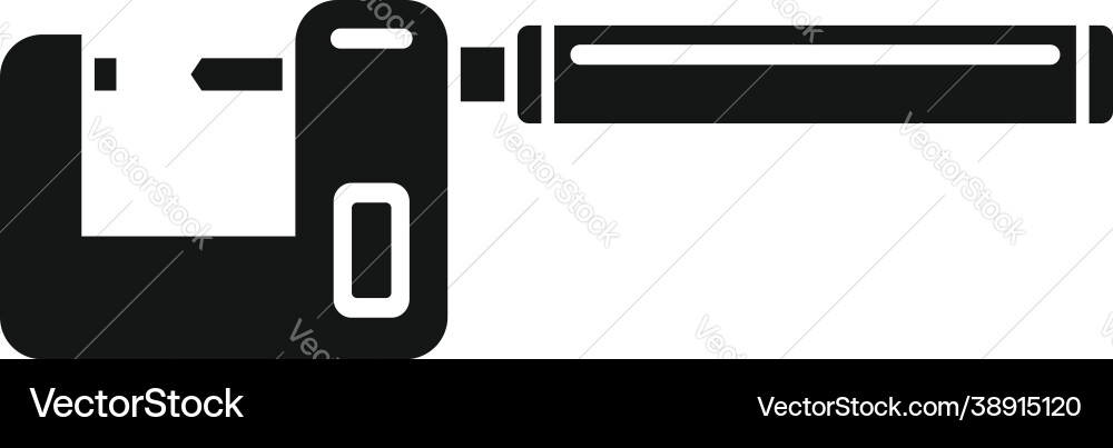 Micrometer calliper icon simple precision Micrometer calliper icon simple precision vector image