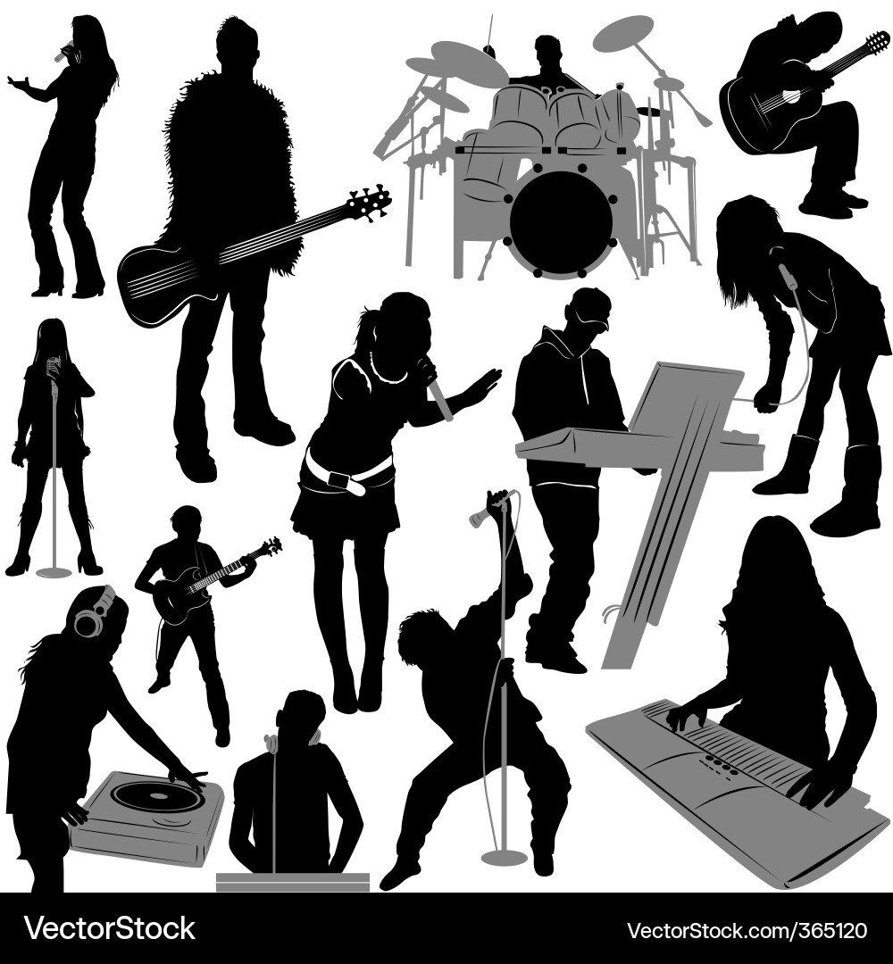 Musician Silhouettes Vector Image
