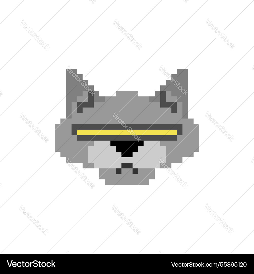 Robot cat pixel art 8 bit cyborg pixelated Robot cat pixel art 8 bit cyborg pixelated vector image