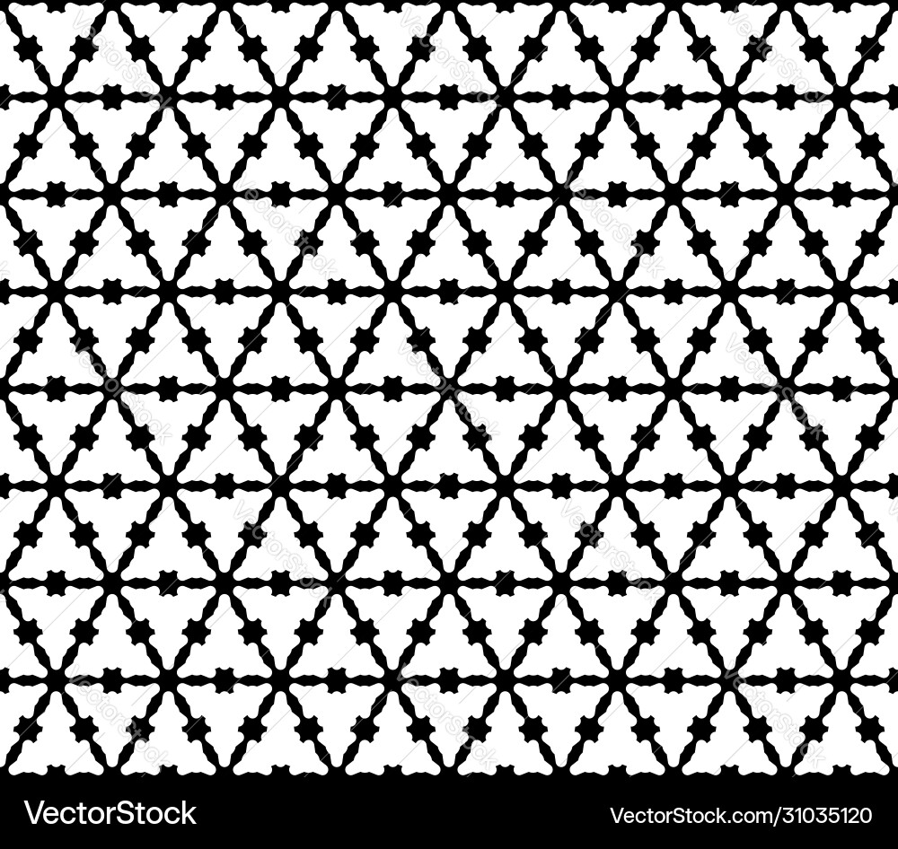 Seamless pattern monochrome triangular grid Seamless pattern monochrome triangular grid vector image