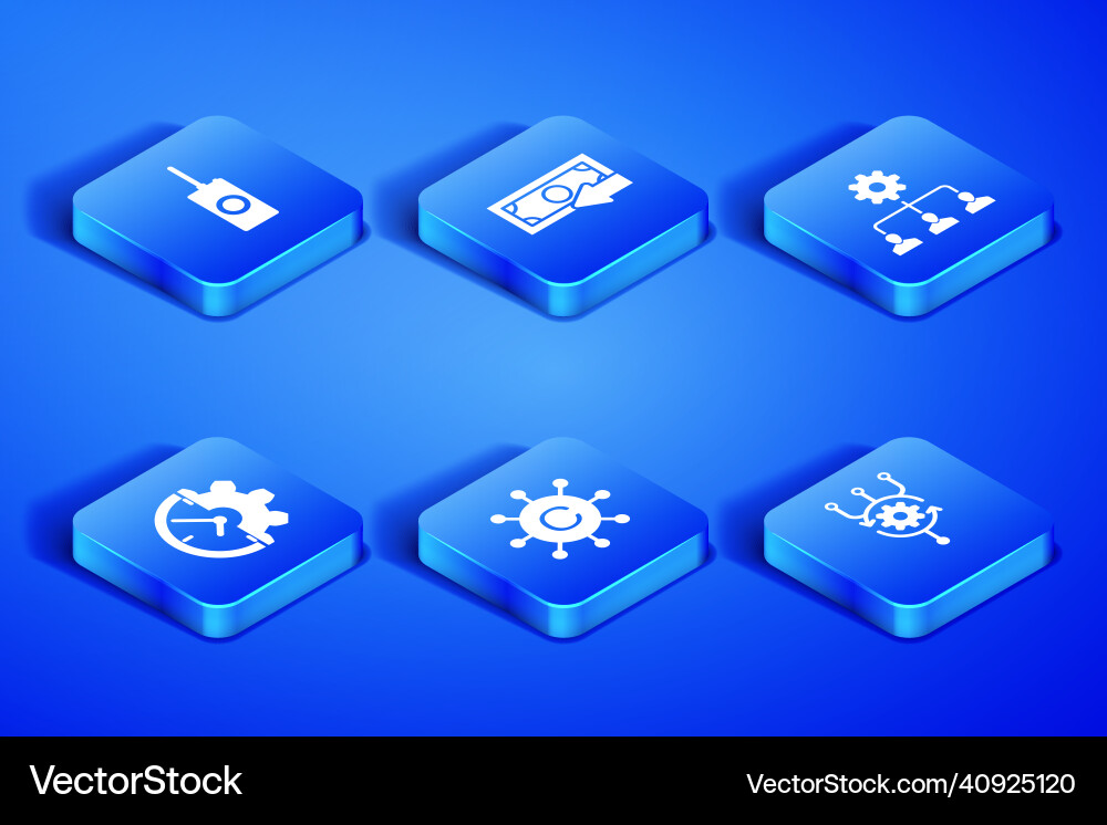 Set algorithm remote control copywriting network Vector Image
