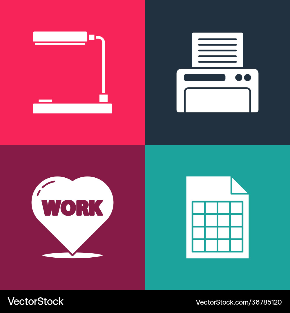 Set pop art file document heart with text work vector image