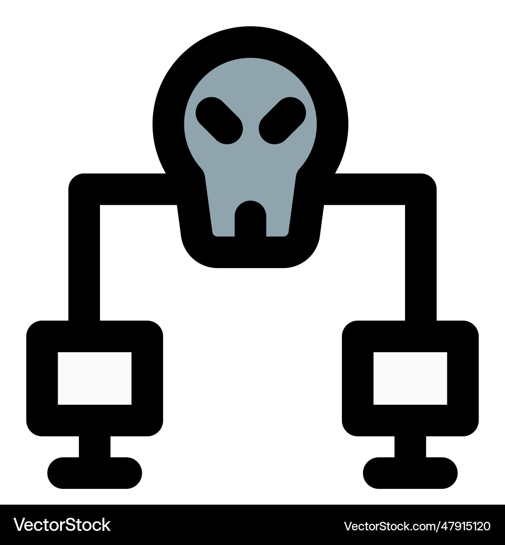 Skull a malware used for hacking networks Vector Image