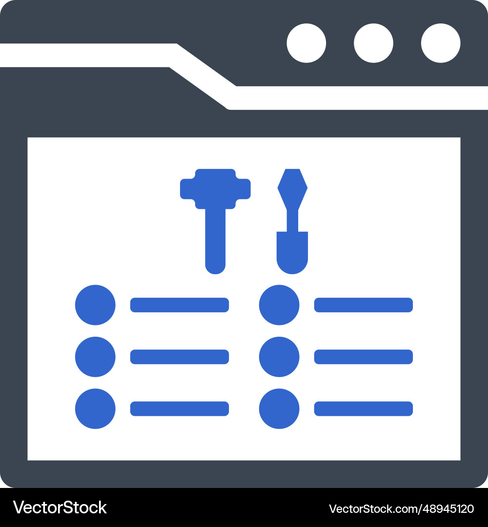 Website instruction interface icon Vector Image