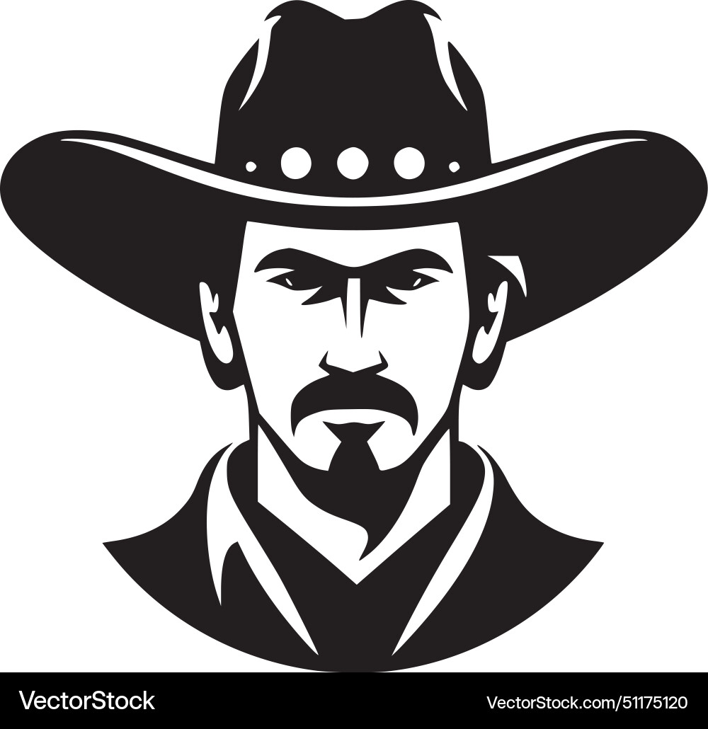 Western - minimalist and flat logo Vector Image