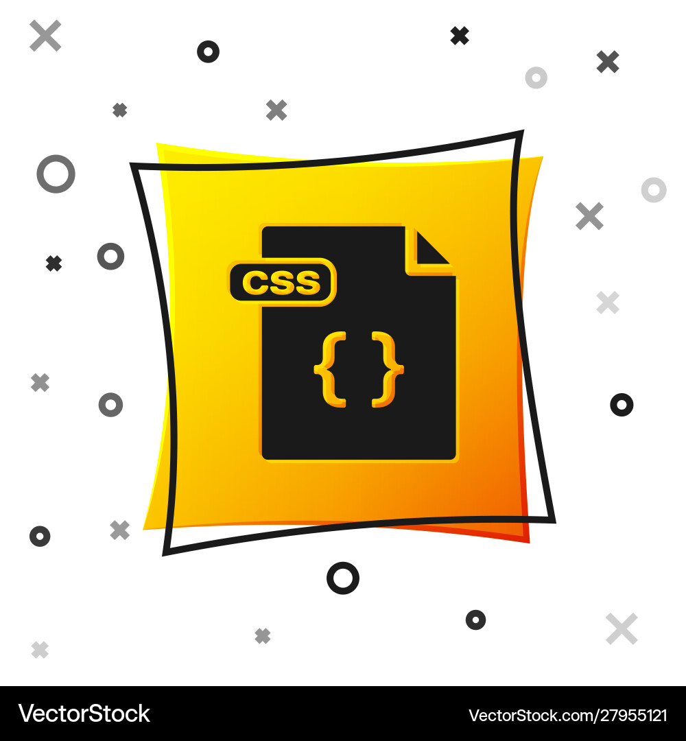 Black css file document download button icon Black css file document download button icon vector image