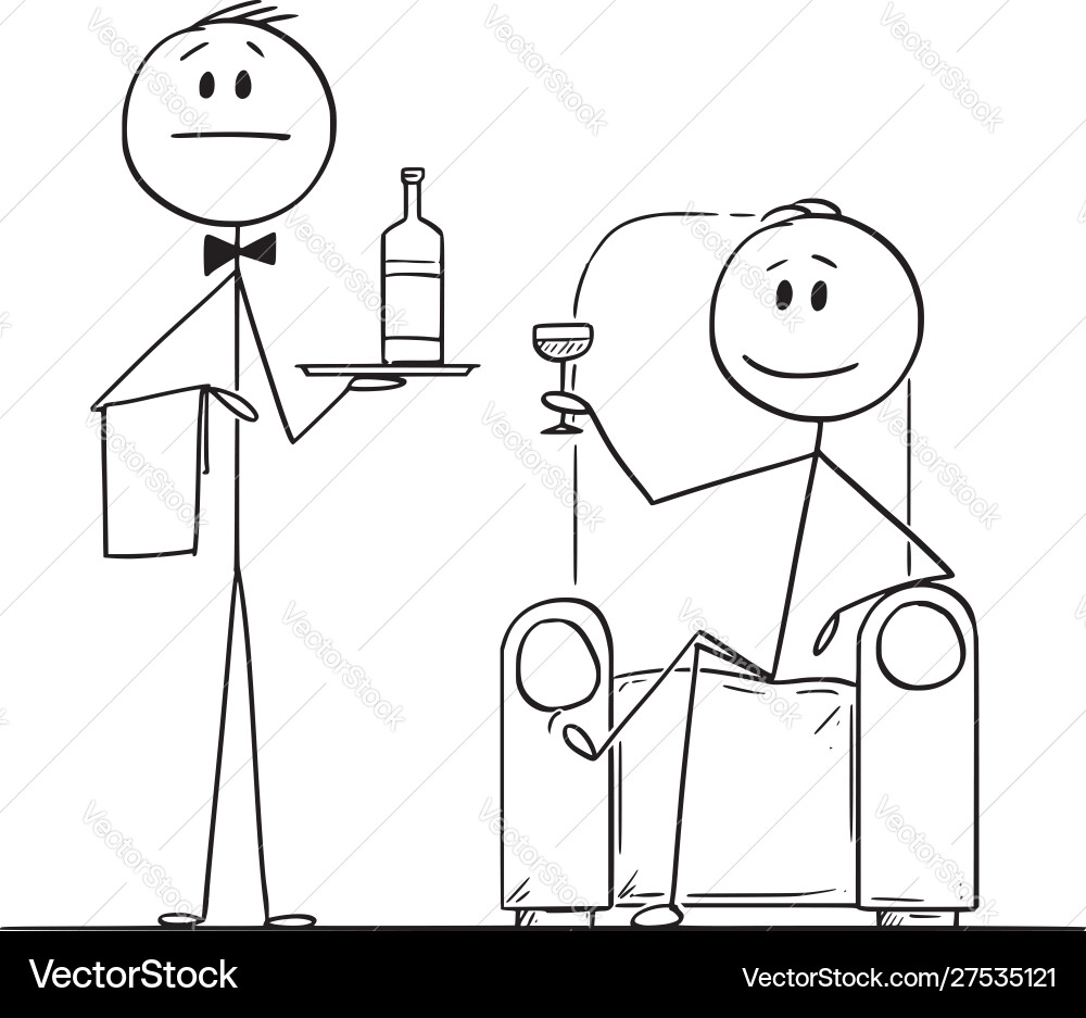 Cartoon rich man sitting in armchair Cartoon rich man sitting in armchair vector image