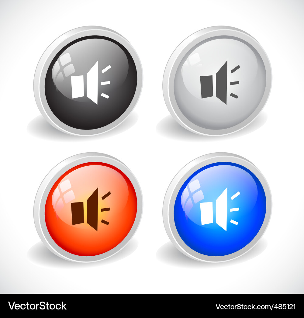 Color 3d buttons for web vector image