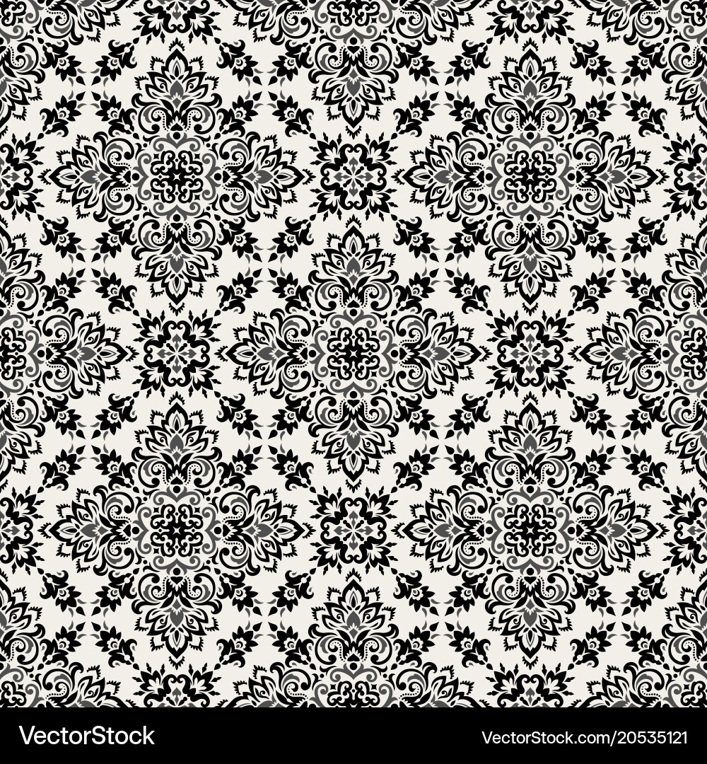 Damask seamless pattern vector image