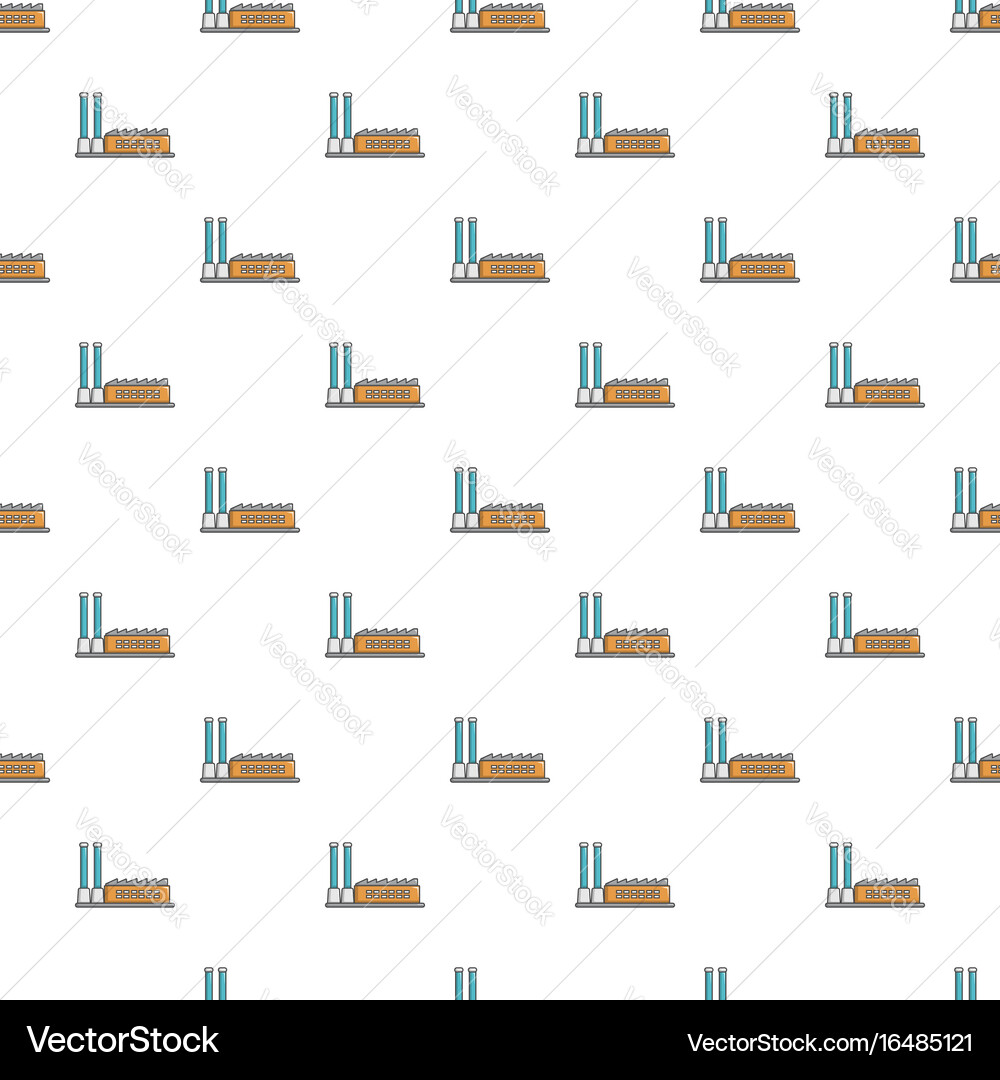 Factory building pattern seamless Vector Image