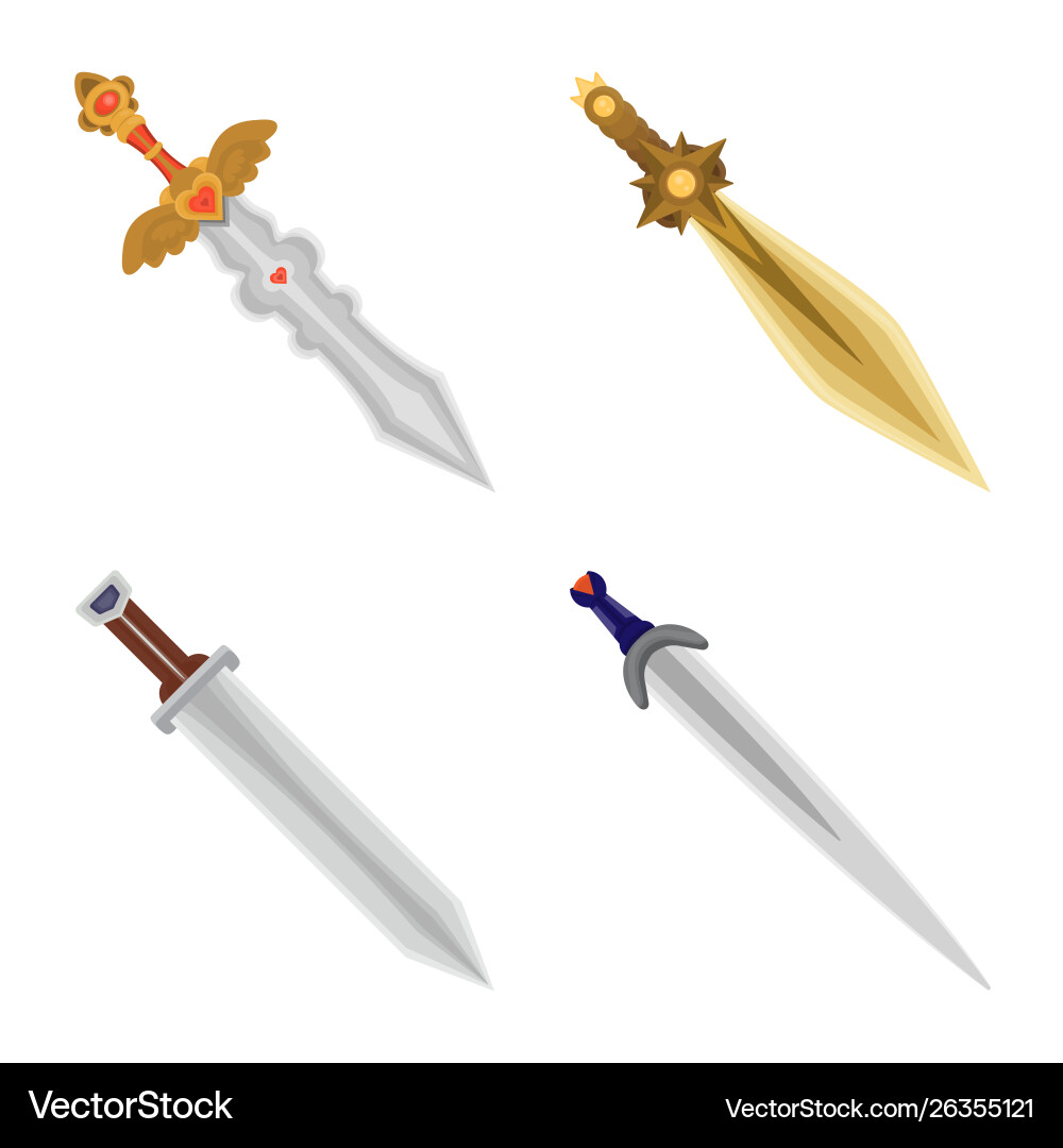 Isolated object sword and dagger sign Isolated object sword and dagger sign vector image