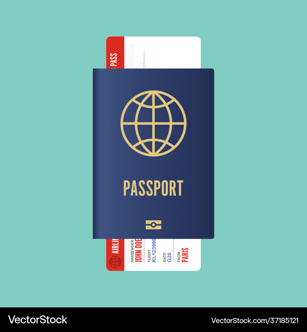 Pass und Boarding Pass Pass und Boarding Pass Vektorbild