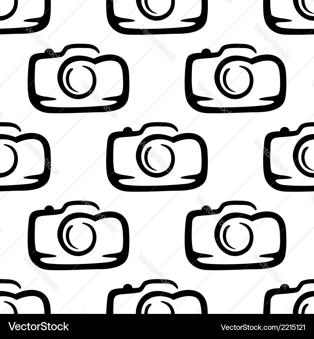 Seamless pattern of a compact camera vector image