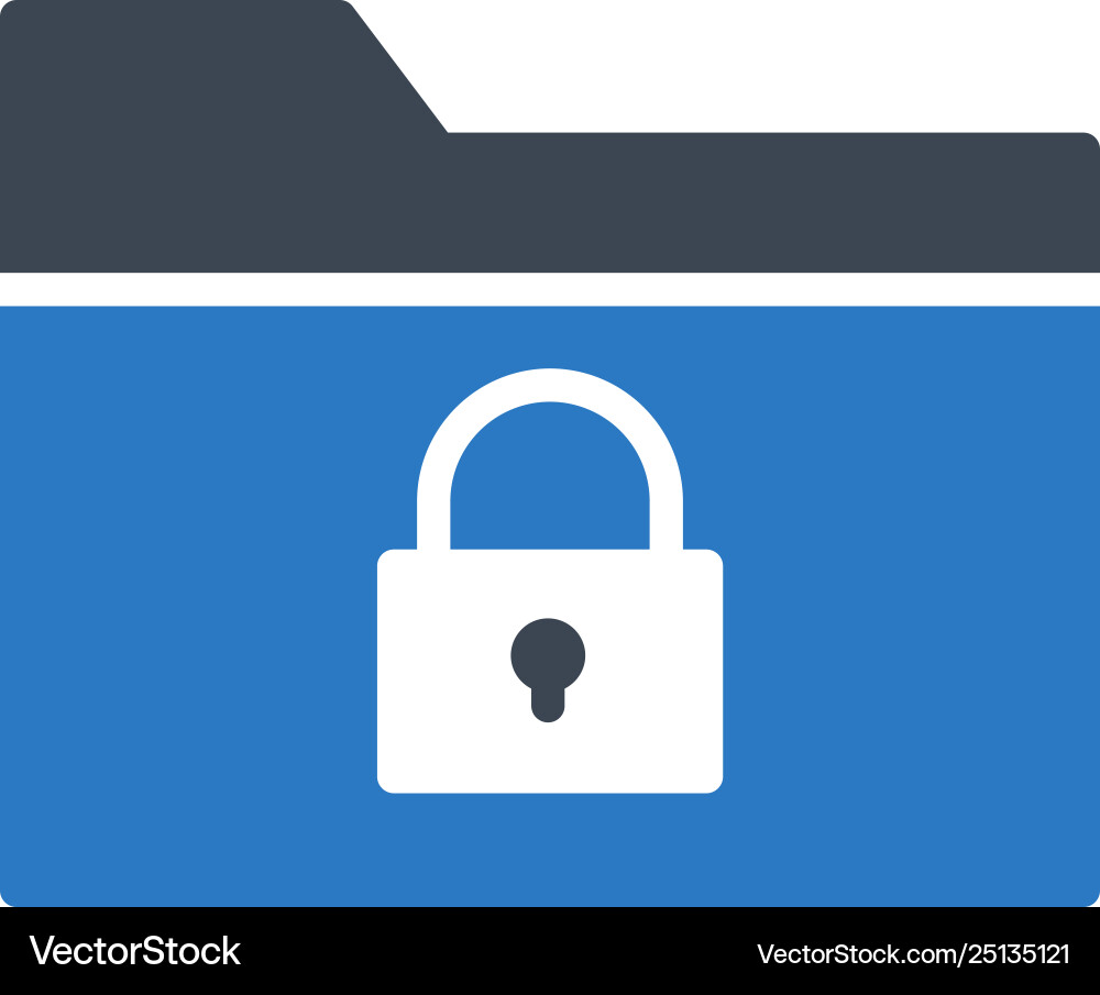 Secure folder Secure folder vector image