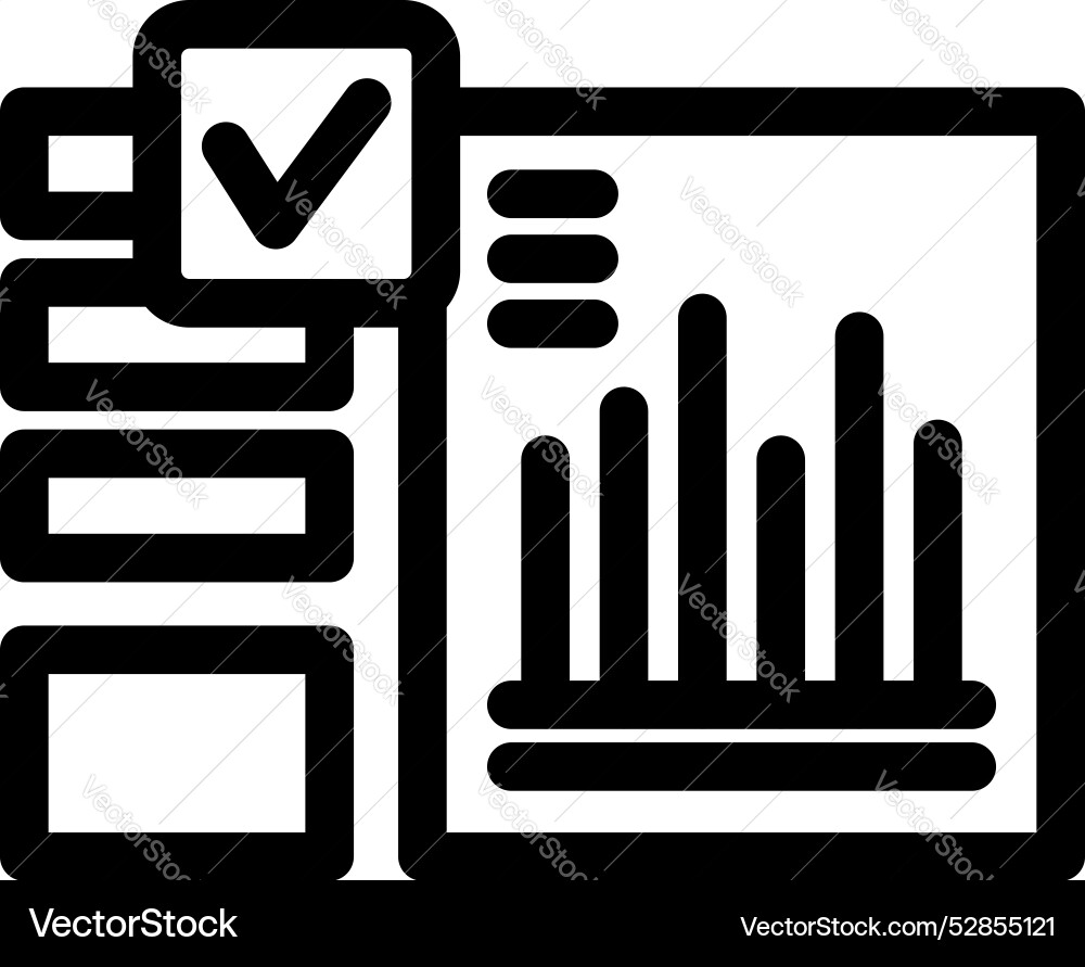 Simple icon representing validated data vector image