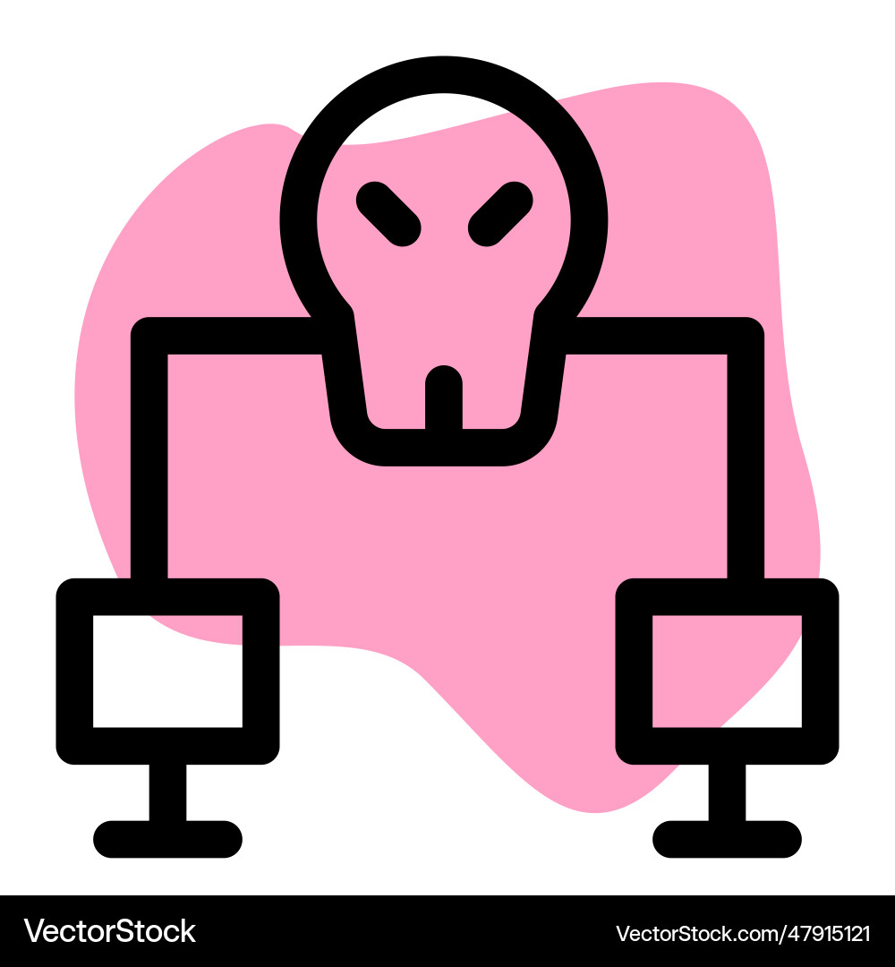 Skull a malware used for hacking networks Vector Image