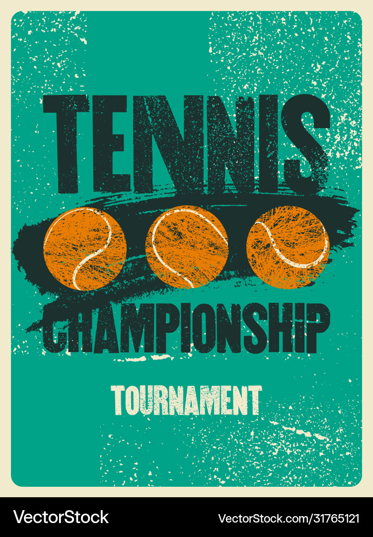 Tennis typografische Vintage Grunge Stil Poster Tennis typografische Vintage Grunge Stil Poster vektorbild