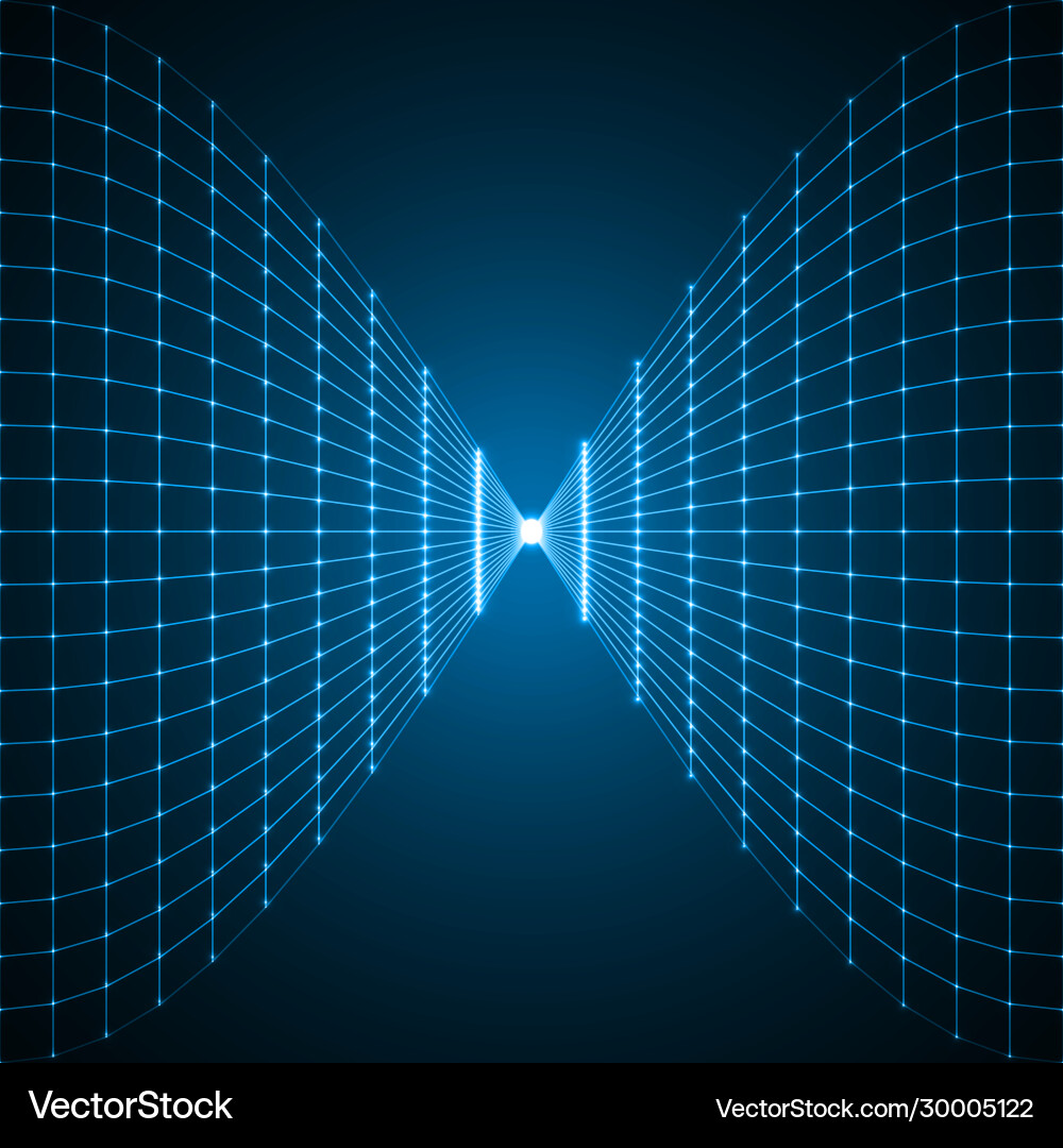 Abstract lines with light beams on intersections Vector Image