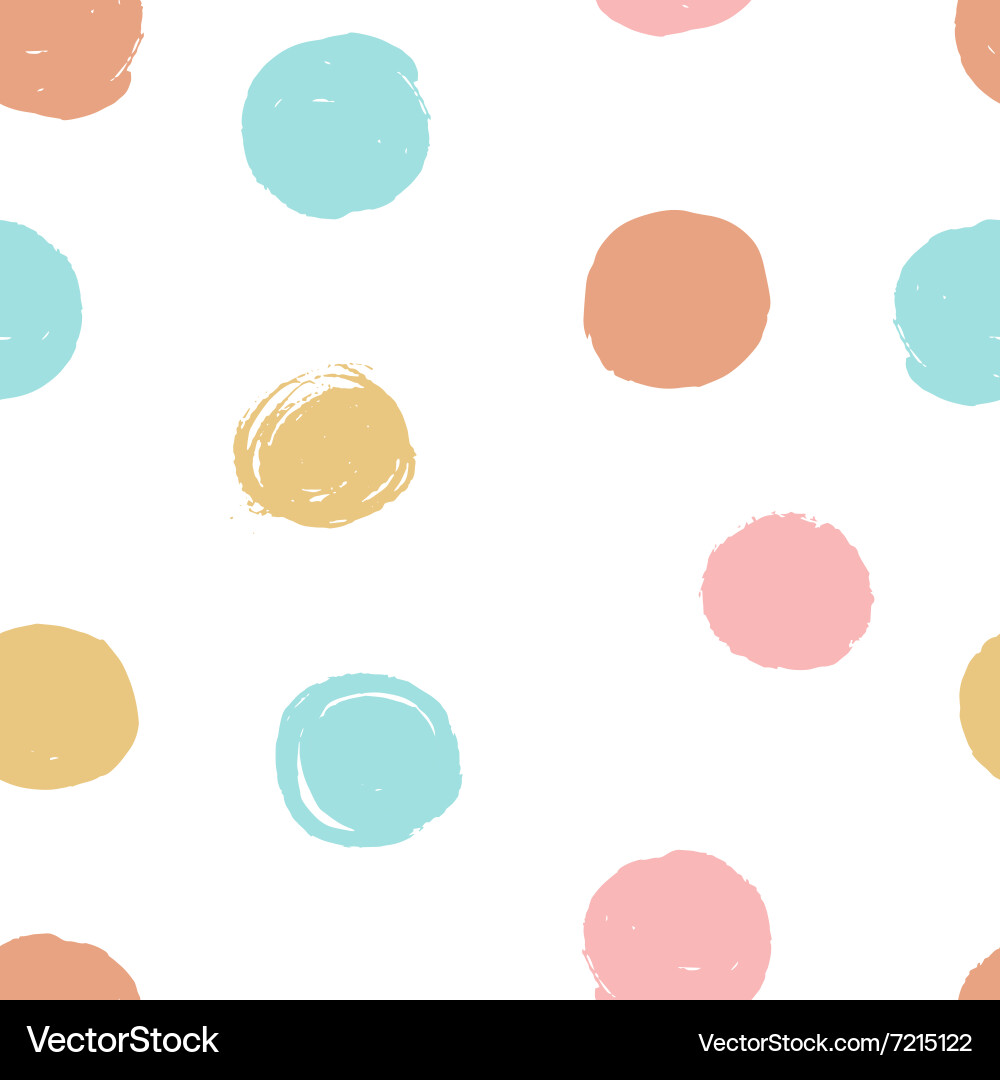 Cute hand drawn seamless dots patterns collection Vector Image