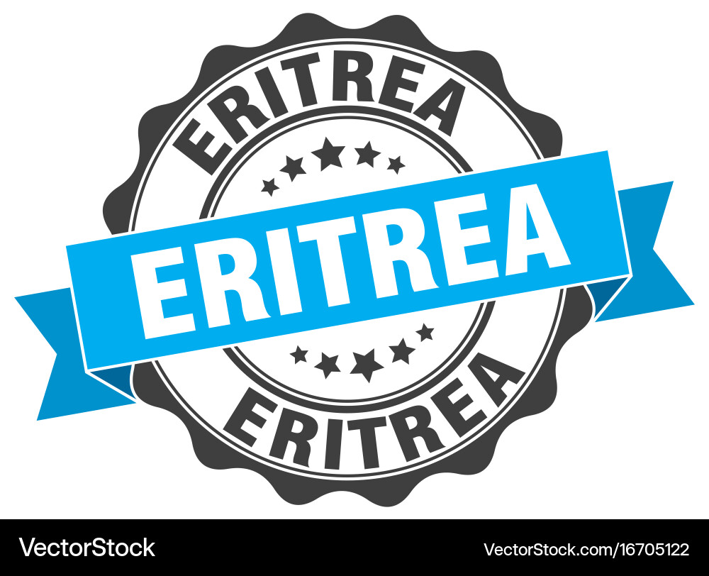 Eritrea round ribbon seal Vector Image