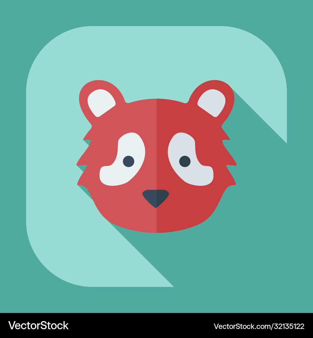 Flat modern design with shadow icons pandas Flat modern design with shadow icons pandas vector image