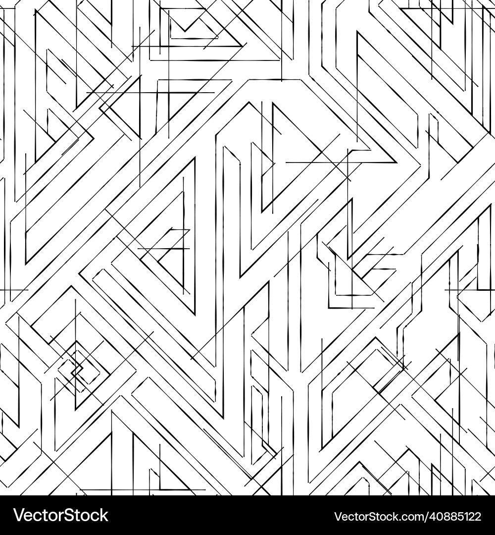 Monochrome geometric seamless pattern