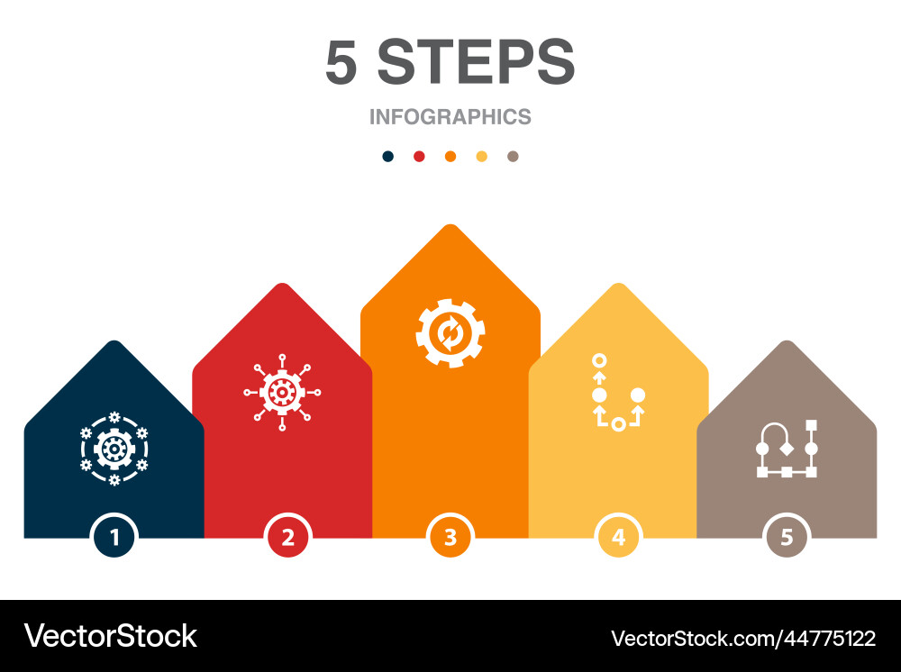 System management processing plan scheme icons Vector Image
