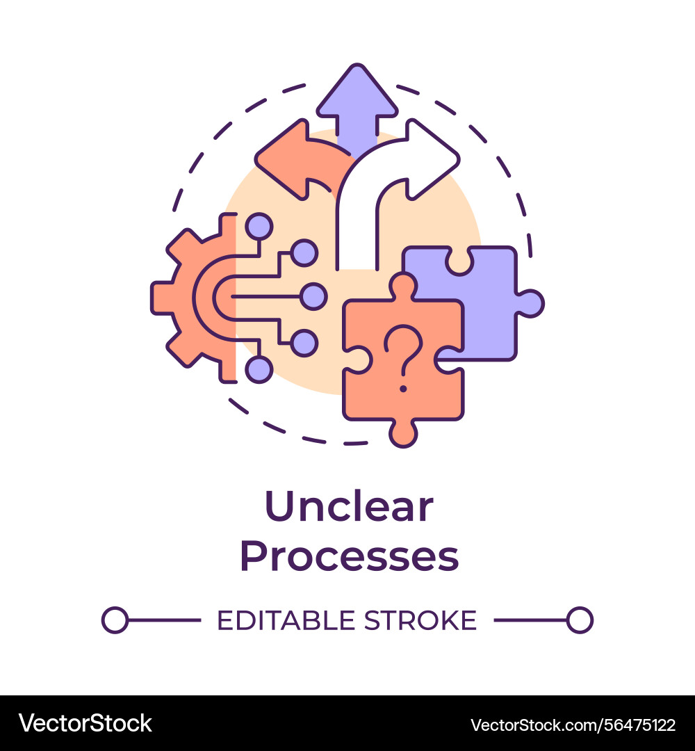 Unclear processes multi color concept icon Unclear processes multi color concept icon vector image