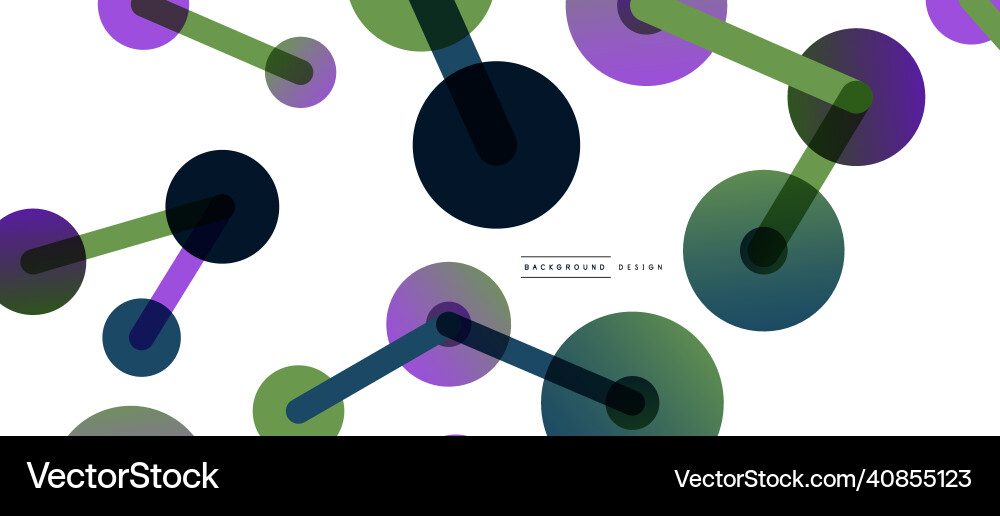 Abstract background round dots connected by lines Vector Image