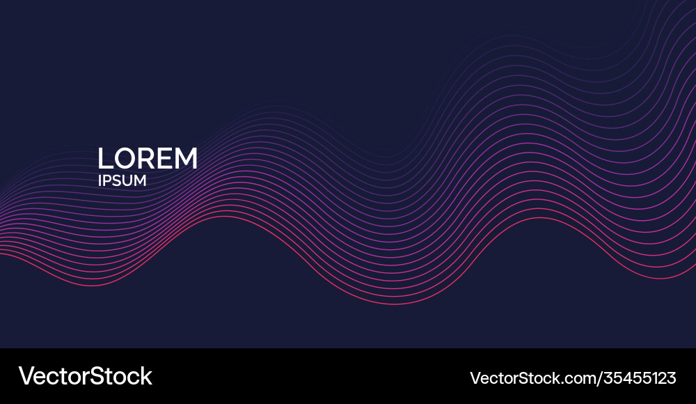 Abstract background with dynamic waves vector image