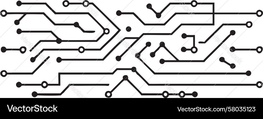 Abstract Circuit Board Pattern Vector Image