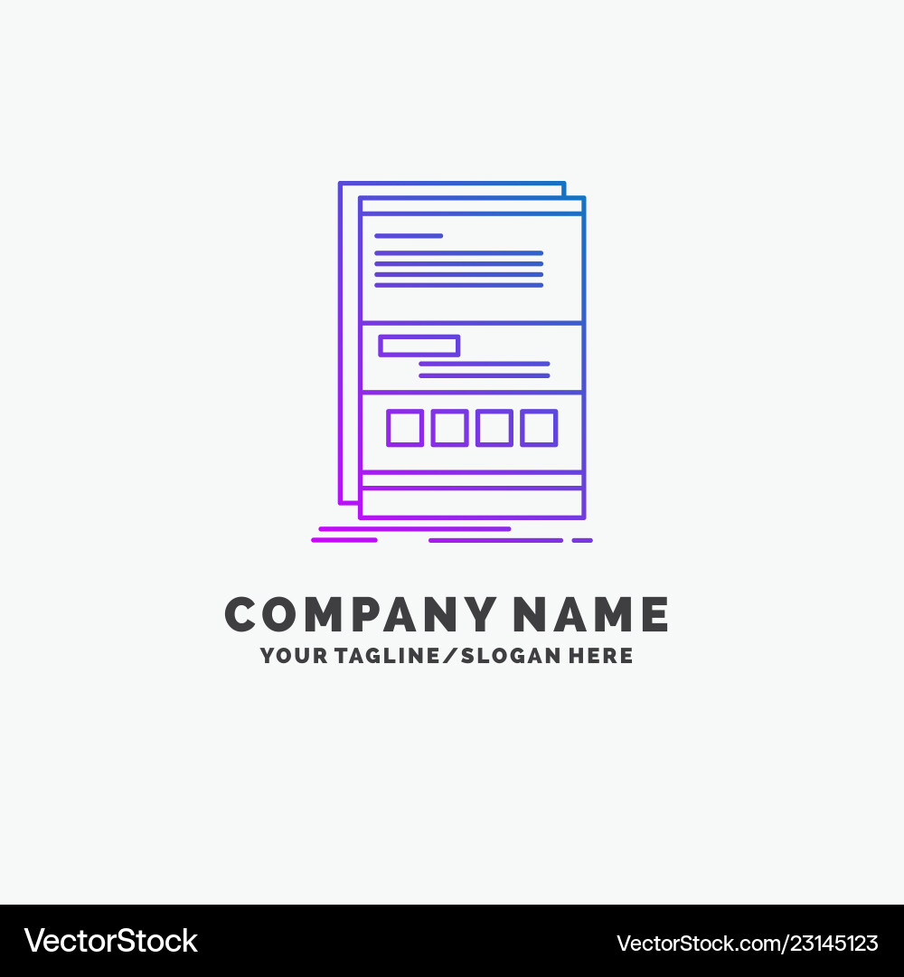 Browser dynamic internet page responsive purple Browser dynamic internet page responsive purple Vector Image