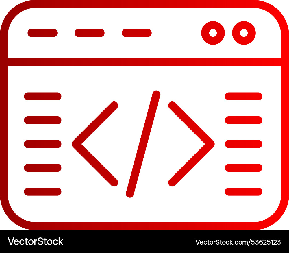 Codezeile Gradientensymbol vektorbild