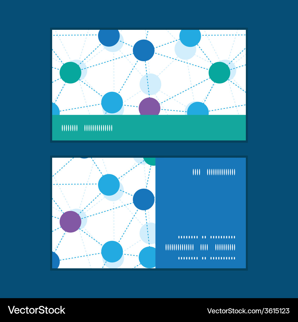 Connected dots horizontal stripe frame pattern vector image