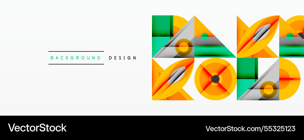 Dynamic geometric composition with sharp angles Vector Image