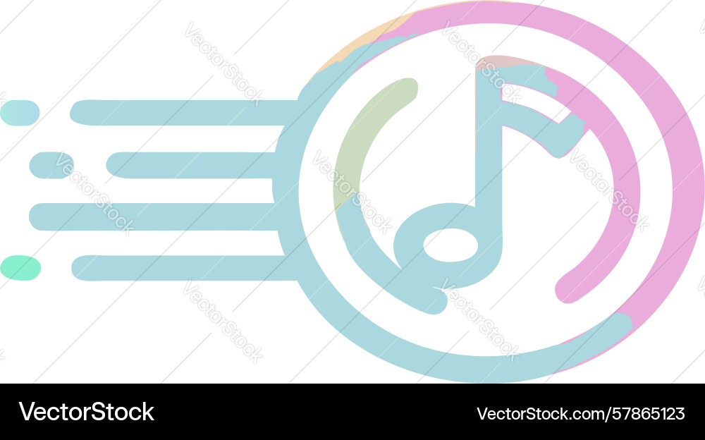 Fast music note dynamic sound velocity design Vector Image