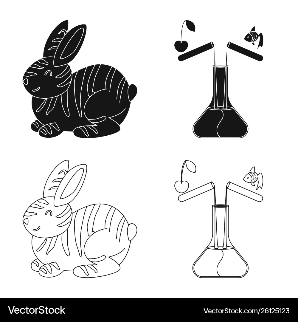 Isolated object test and synthetic sign vector image
