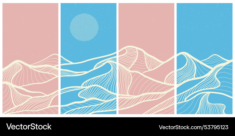 Japanese background with line wave pattern Vector Image