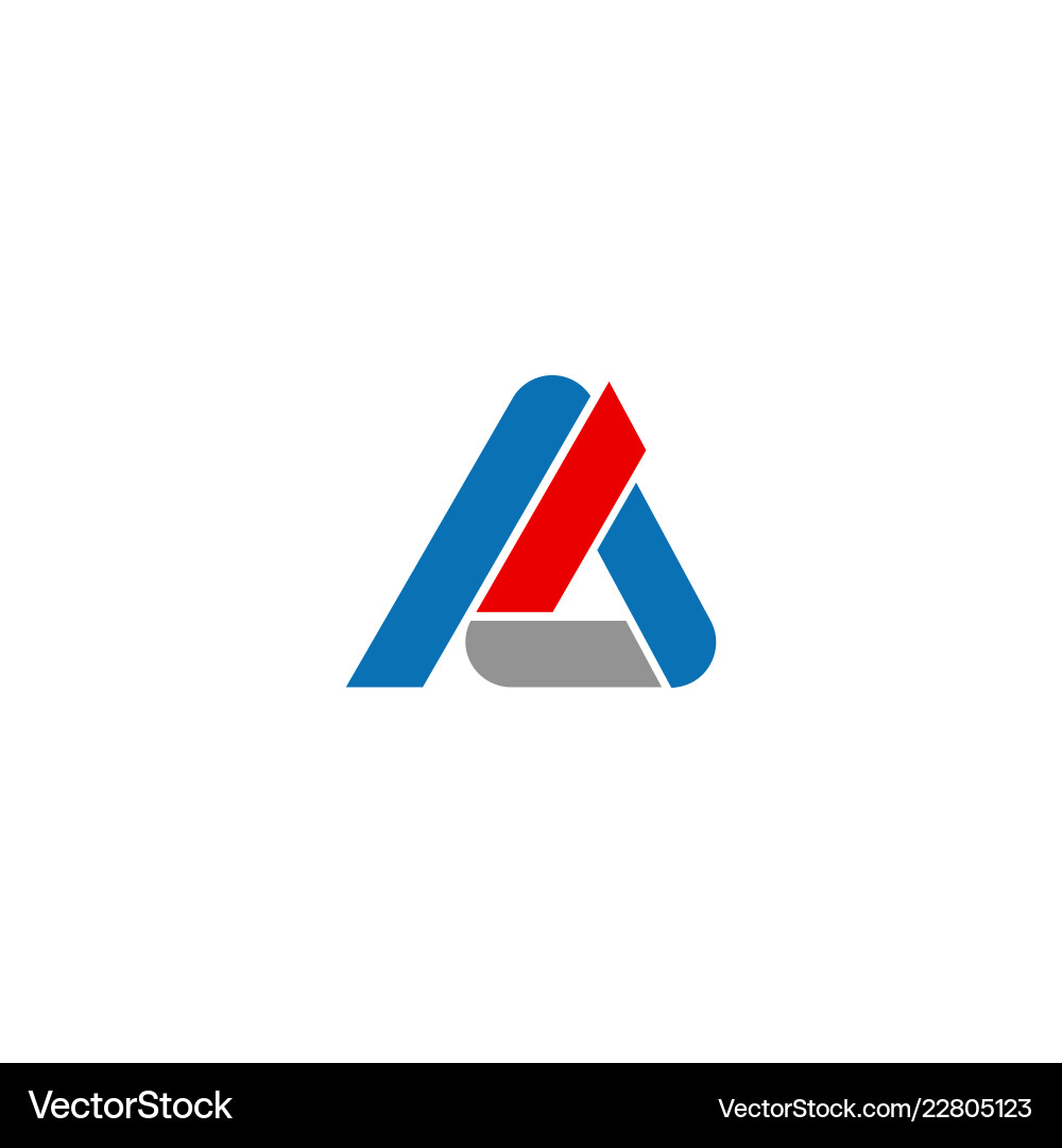 Modern Initial Logo - Triangle Shape Vector Image