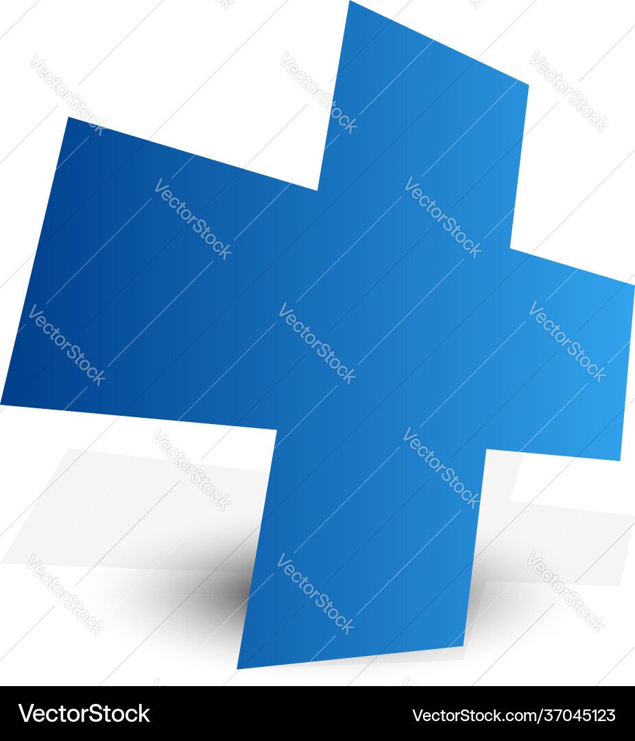 Plus cross sign mathematics math concepts add vector image
