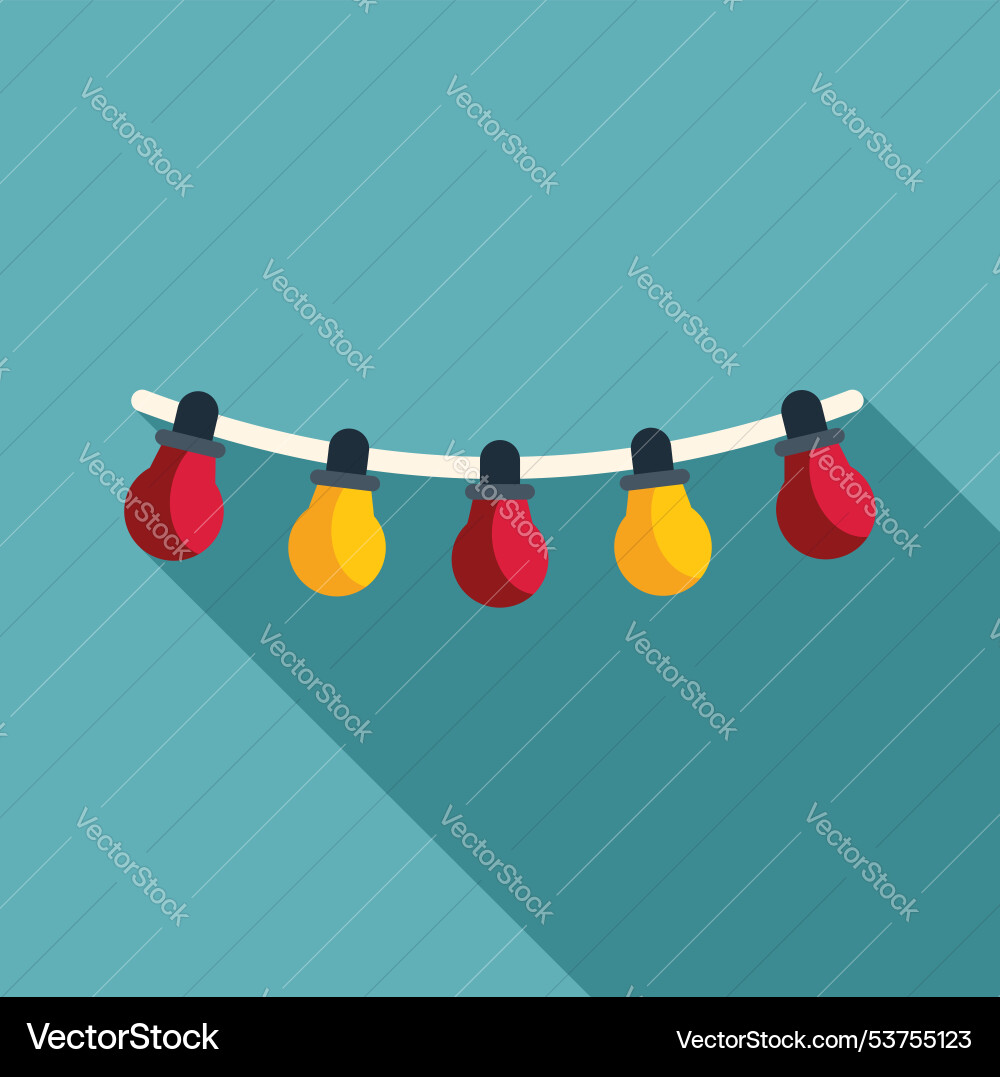 String lights hanging creating a festive String lights hanging creating a festive vector image