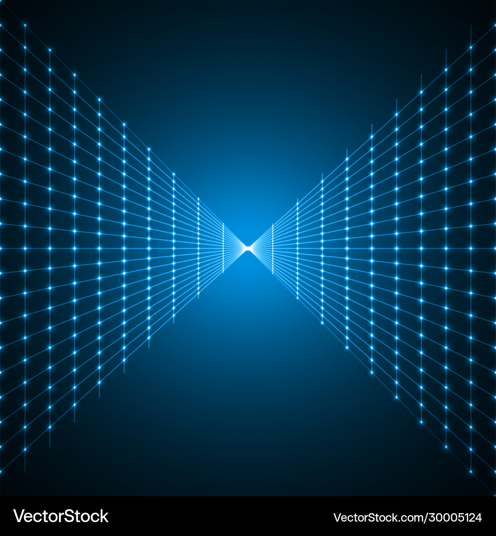 Abstract lines with light beams on intersections Vector Image