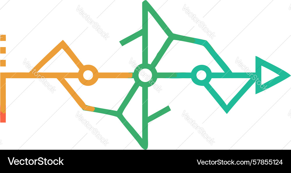 Abstract network diagram with data points design vector image