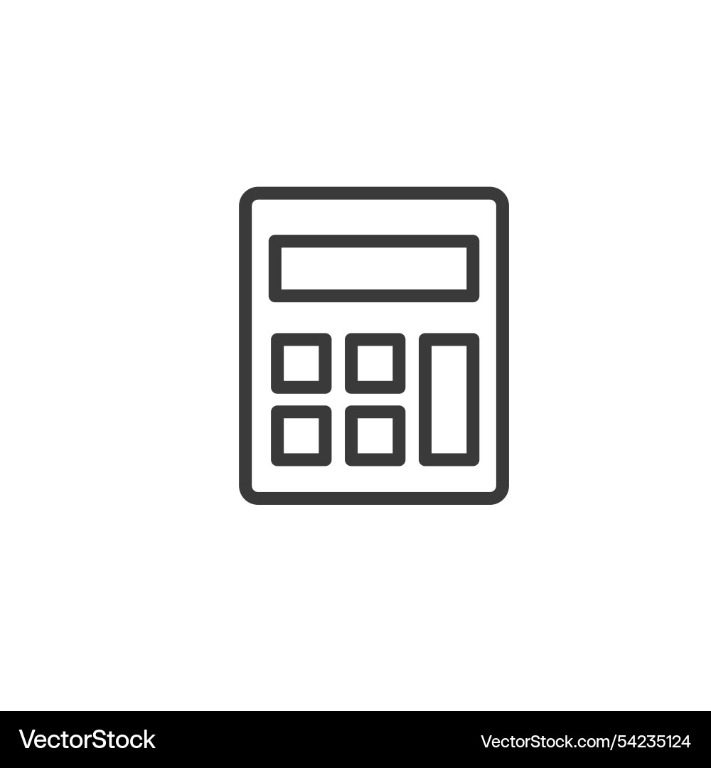 Calculation icon in line design math Calculation icon in line design math vector image