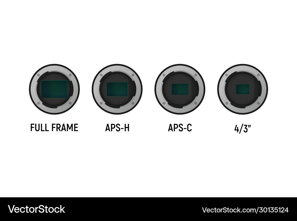 Camera Sensor Collection Vector Image