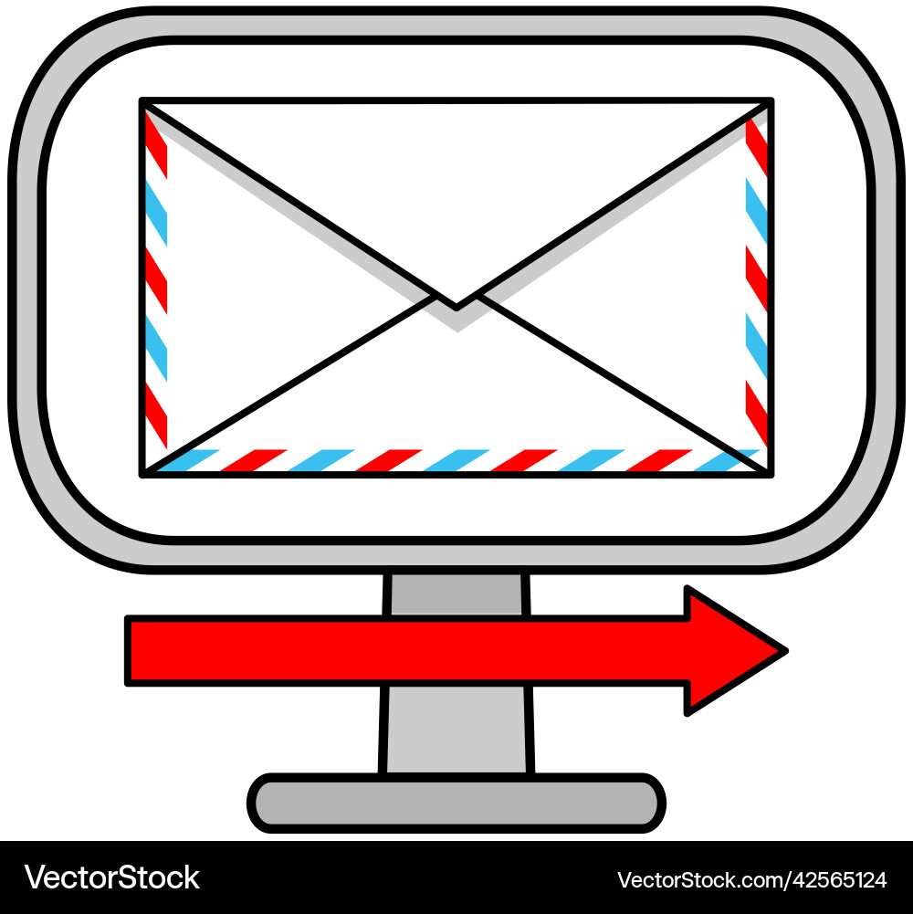 Concept send message notification sign Concept send message notification sign vector image